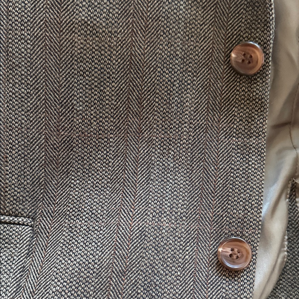 Ralph Lauren Men’s Herringbone Tweed Wool Men's Brown Blazer 44L - Picture 6 of 10